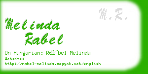 melinda rabel business card